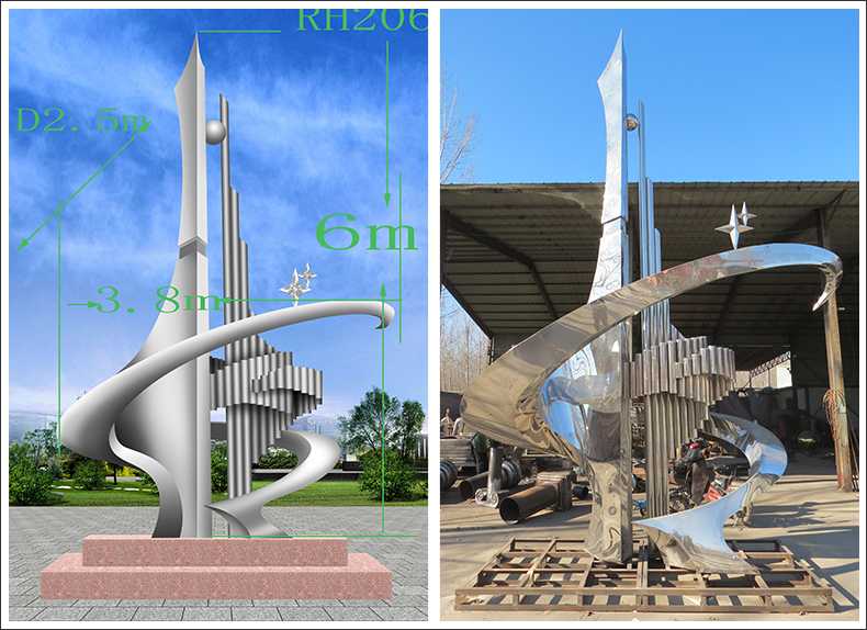 大型不銹鋼雕塑，不銹鋼雕塑廠家，室外大型景觀雕塑