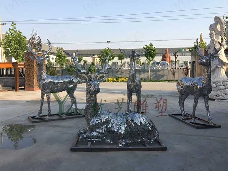 不銹鋼鹿雕塑 不銹鋼鹿雕塑