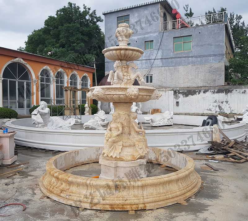 石雕噴泉，景觀人物噴泉，歐式噴泉