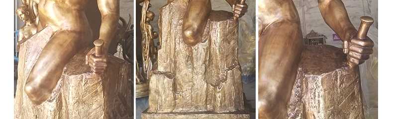 自我雕刻銅雕塑，銅自我雕刻，雕刻自我人物銅雕塑