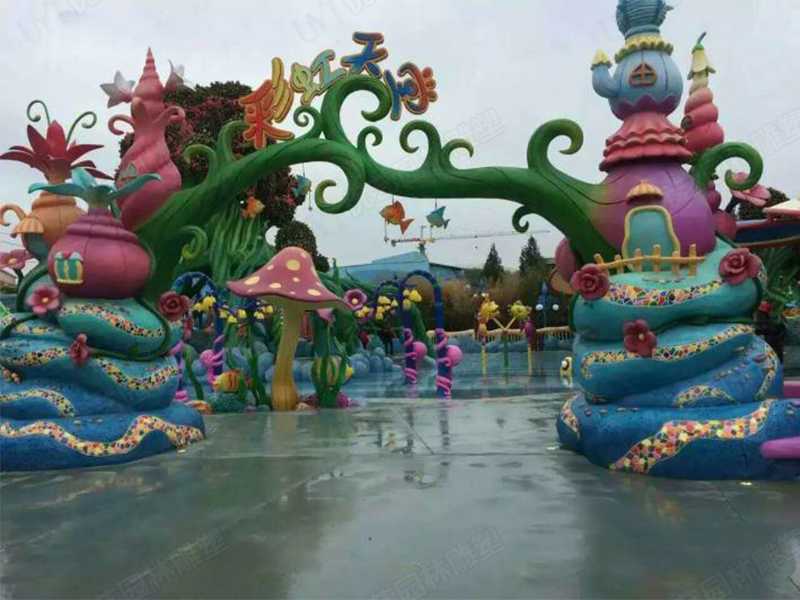 水泥雕塑，水泥卡通門頭